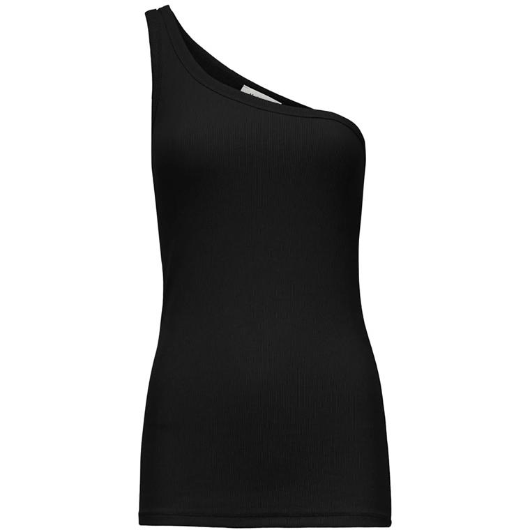 Modström Igor One Shoulder Top, Sort