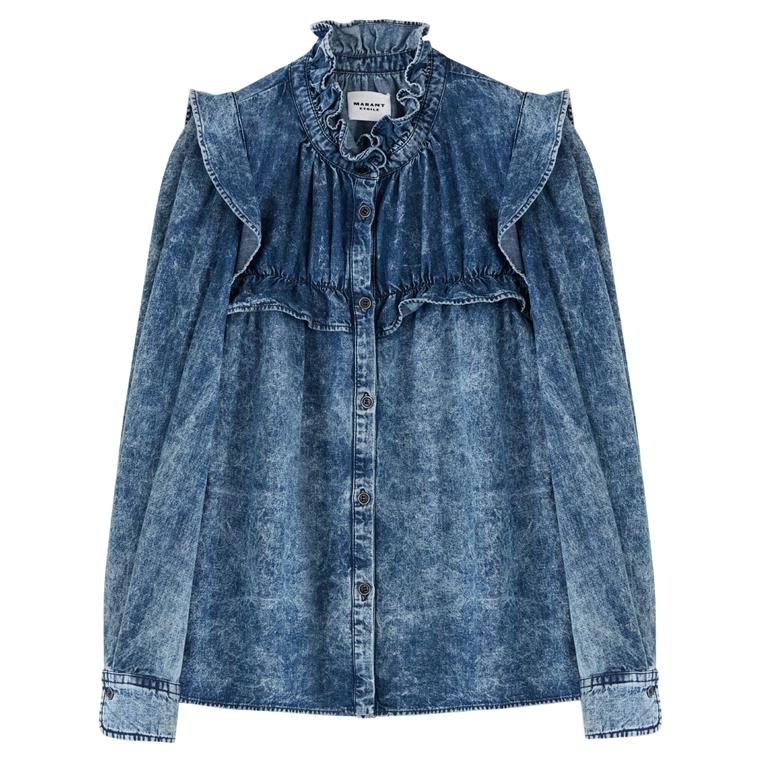 Isabel Marant Etoile IDETY skjorte, Denim Blue