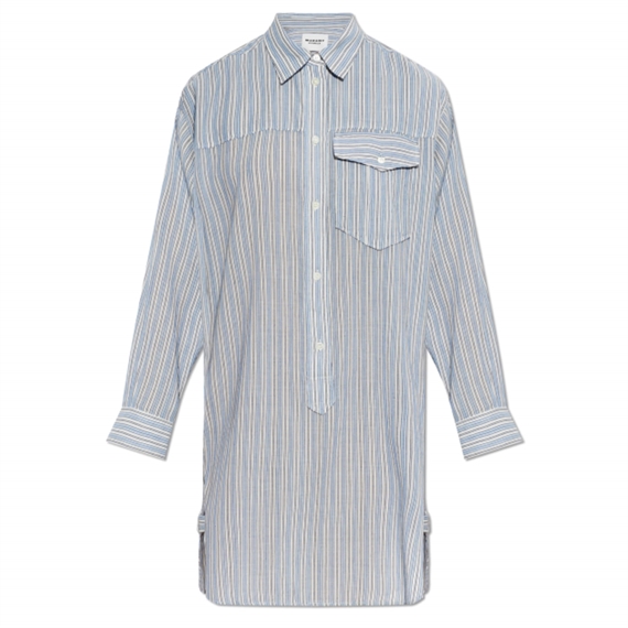 Isabel Marant Etoile Loriane Skjortekjole, Blue Stripe 