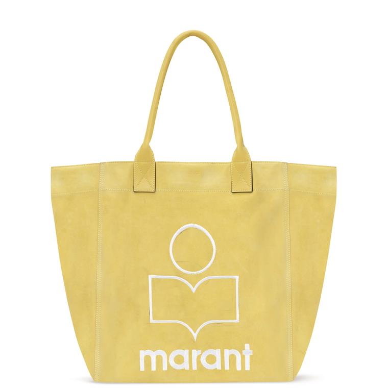 Isabel Marant Etoile Small Yenky Logo Tote, Light Yellow