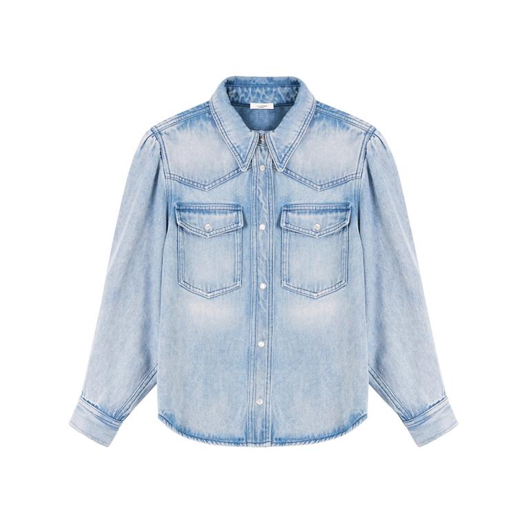 Isabel Marant Étoile Tahisli Denim Skjorte, Light Blue