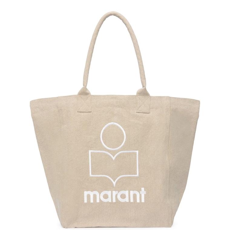 Isabel Marant Etoile Yenky Logo Tote, Beige