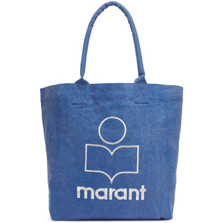 Isabel Marant Etoile Yenky Logo Tote, Blue