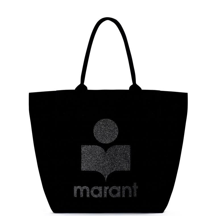 Isabel Marant Etoile Yenky Tote, Black Glimmer