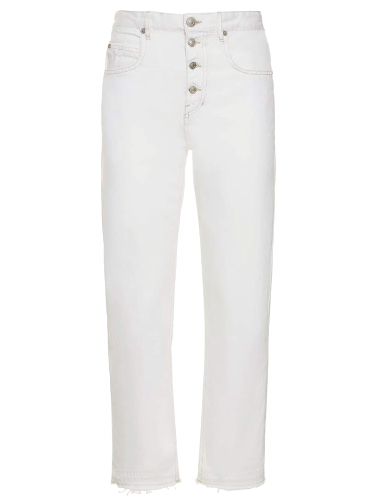 appel plantageejer Lavet af Isabel Marant Etoile Belden Jeans, Hvid → Køb den her