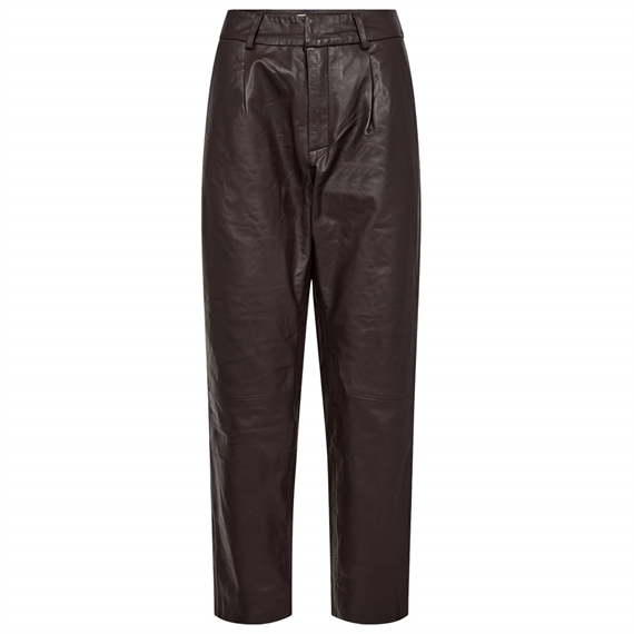 Ivy Copenhagen Ali Kylie Leather Bukser, Expresso Brown 