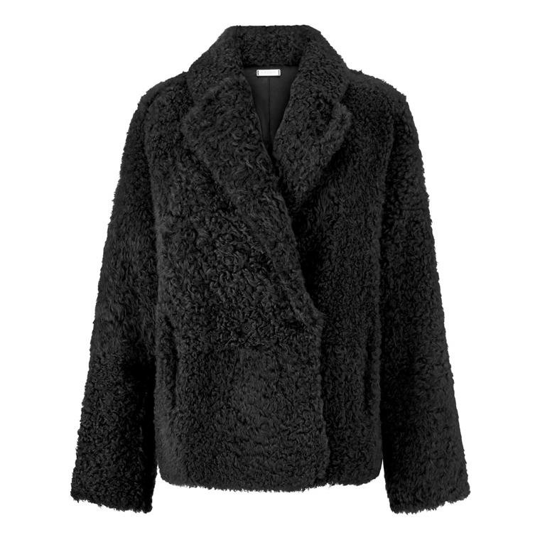 Utzon Jackie Shearling Jacket, Black