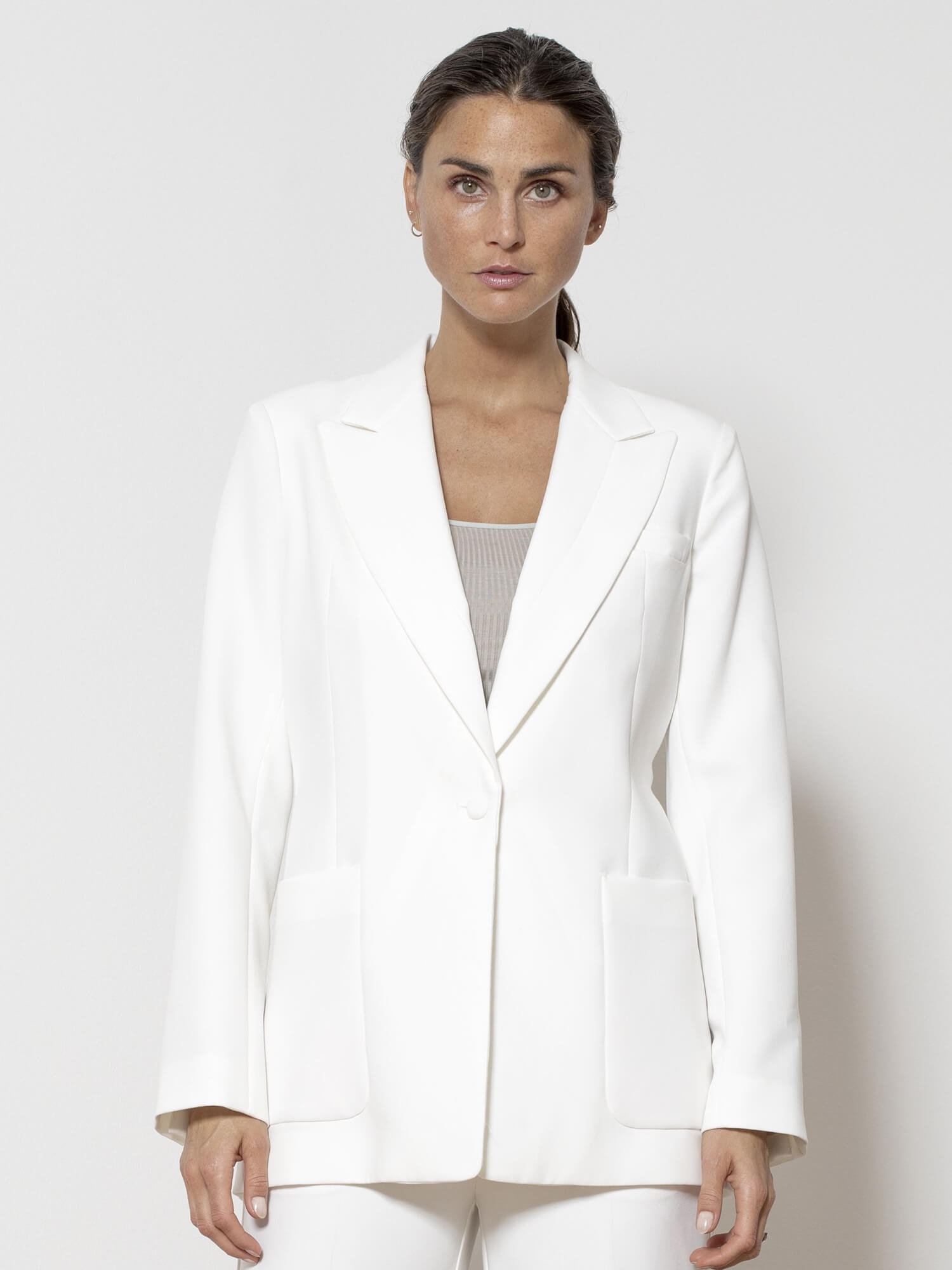 dramatiker orientering mesh Heartmade Jolie Blazer, Hvid → shop her