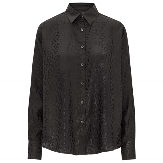 Karmamia Alma Skjorte, Black Leo Silk 