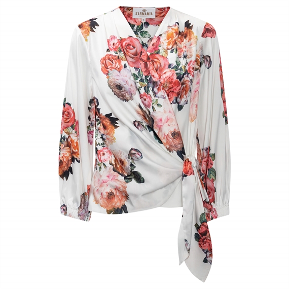 Karmamia Elena Bluse, Fiori Blanc