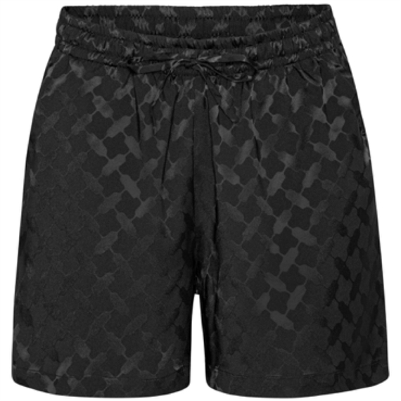 Karmamia Jude Shorts, Black Keffiyeh Jacquard