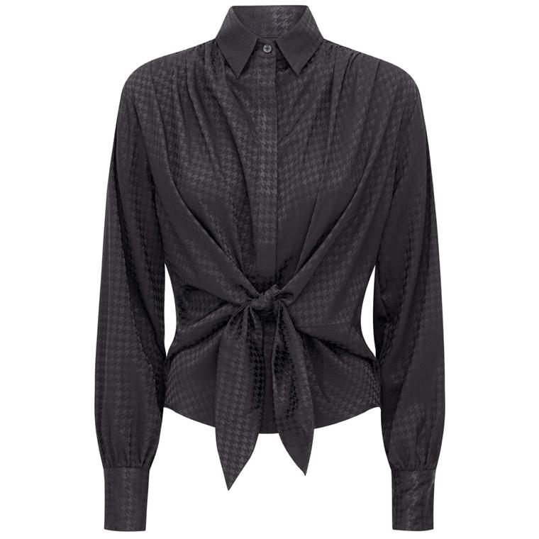 Karmamia Lee Skjorte, Navy Houndstooth