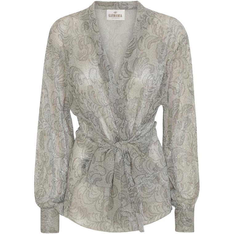 Karmamia Lola Wrap Blouse, Antique Silver