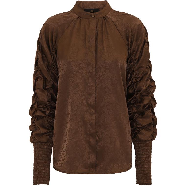 Karmamia Morgan Skjorte, Chocolate Jacquard
