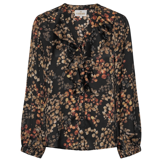 Karmamia Sophia Bluse, Melange Noir