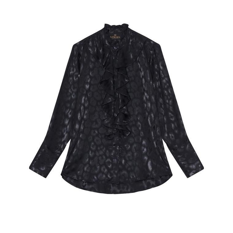 Karmamia Stella Skjorte, Navy Leo Jacquard