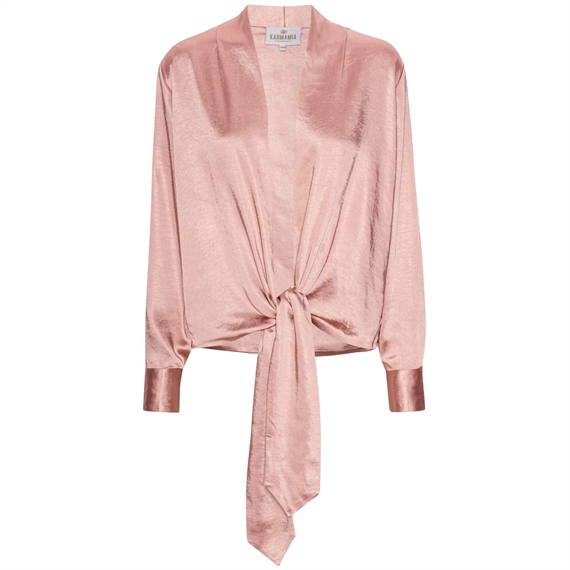 Karmamia Wrap Jacket, Peach Rich Satin