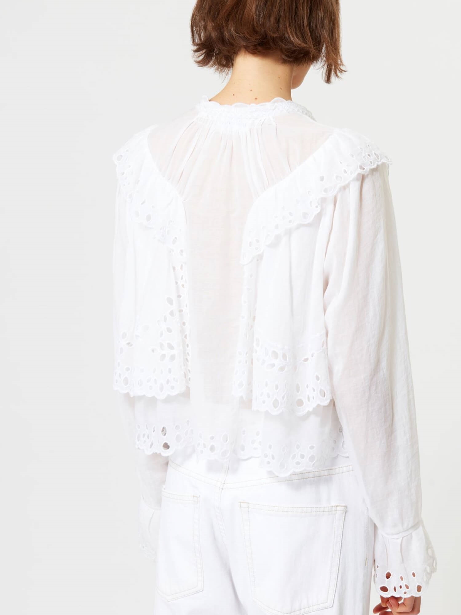 sæt ind fredelig Tether Isabel Marant Etoilé Kelmon Skjorte, Hvid → Køb nu