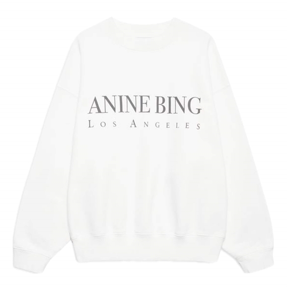 Anine Bing Jaci Sweatshirt Los Angeles, Ivory