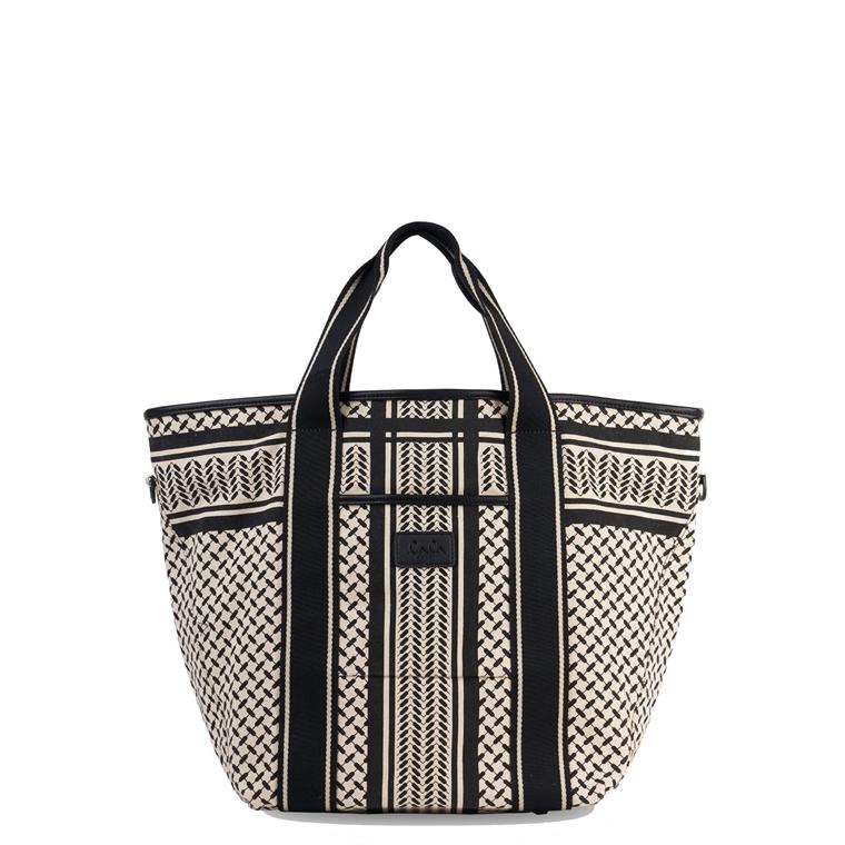 Lala Berlin East Western Tote Marin, Heritage Stripe Black 