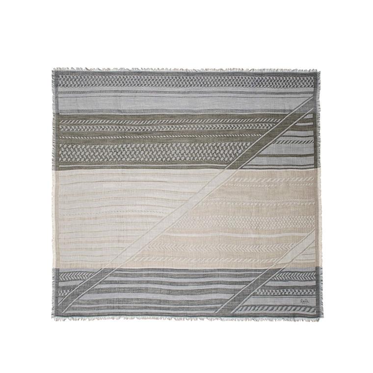 Lala Berlin Scarf Agnes, Kufiya Stripes Olive Carmel