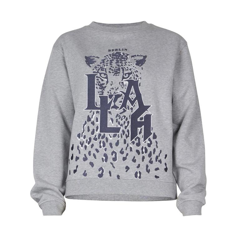 Lala Berlin Sweatshirt Irya Leo, Grey Melange