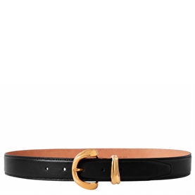Mulberry Lana Belt Black High Gloss Leather 