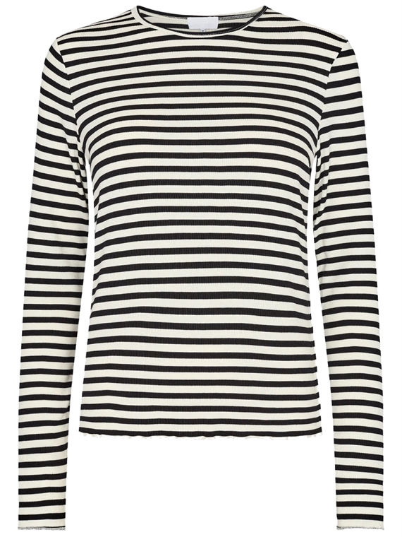 Levete Room LR-IKA 11 Bluse, Sort/Hvid