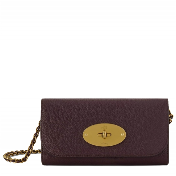Mulberry Lily Chain Wallet Oxblood