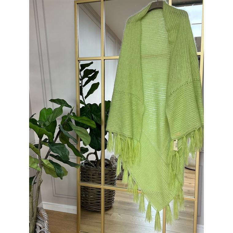 Lenta Knit Sjal, Lime Shawl