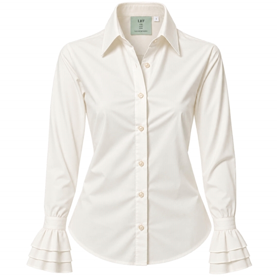 Louise Rømern Carter Skjorte, Cream Poplin