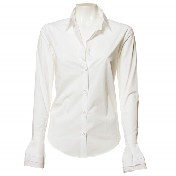 Louise Rømern Carter Skjorte, Cream Poplin