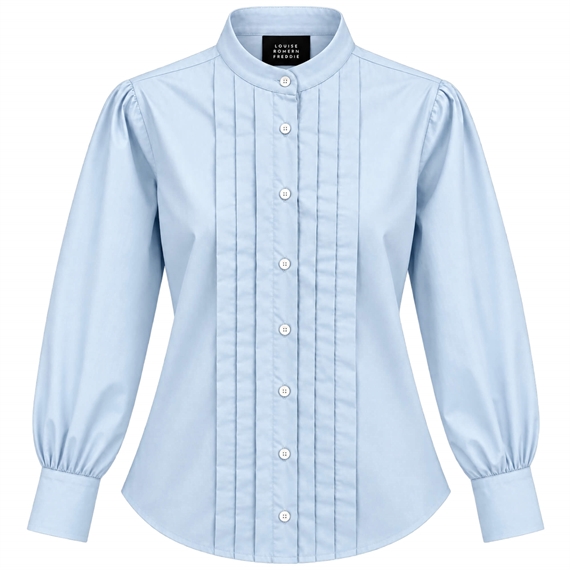Louise Rømern Freddie Pam LS Skjorte, Baby Blue Cotton