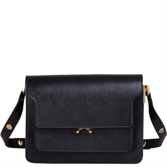 MARNI Saffiano Medium Trunk Bag, Black