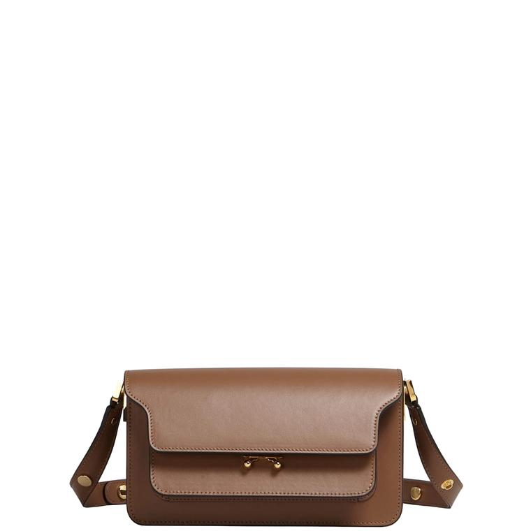 MARNI Trunk Bag EW, Gold Brown