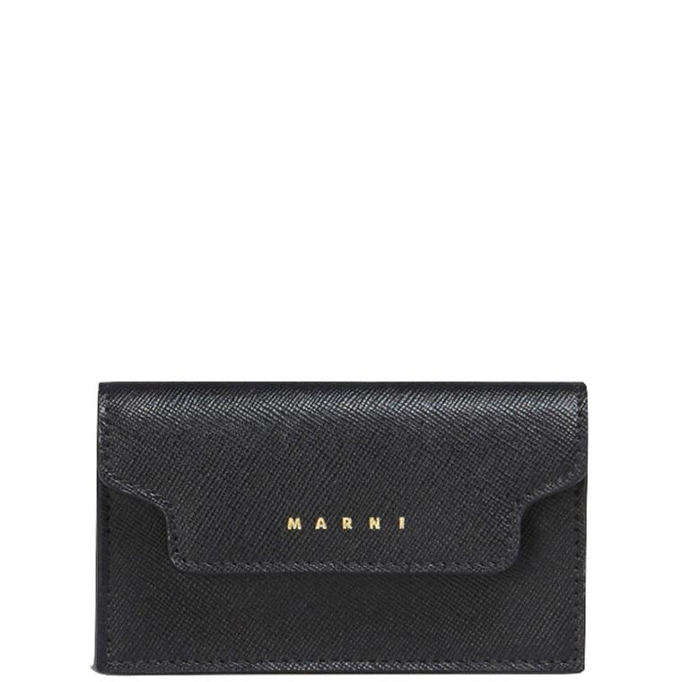 MARNI Trunk SLG Saffiano Leather Wallet, Sort