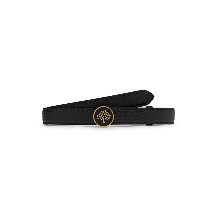 Mulberry Tree Belt Black Cross Grain Leather ML4856/690A100