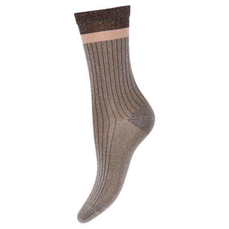 MP Noma Glitter Sokker, Brown Sienna