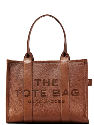 Bluebell Virus mørk Marc Jacobs The Medium Leather Tote Bag, Argan Oil → Køb