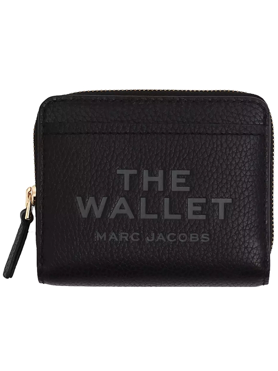 Marc Jacobs The Leather Mini Compact Wallet, Sort 