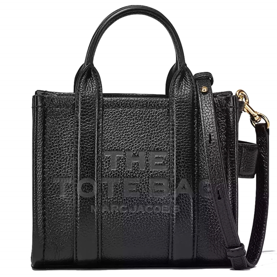 Marc Jacobs The Leather Mini Tote Bag, Sort