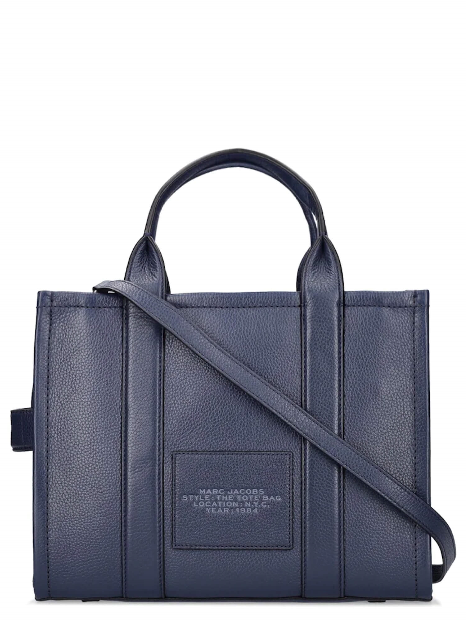 design nyse Jabeth Wilson Marc Jacobs The Medium Leather Tote Bag, Blue Sea → Køb