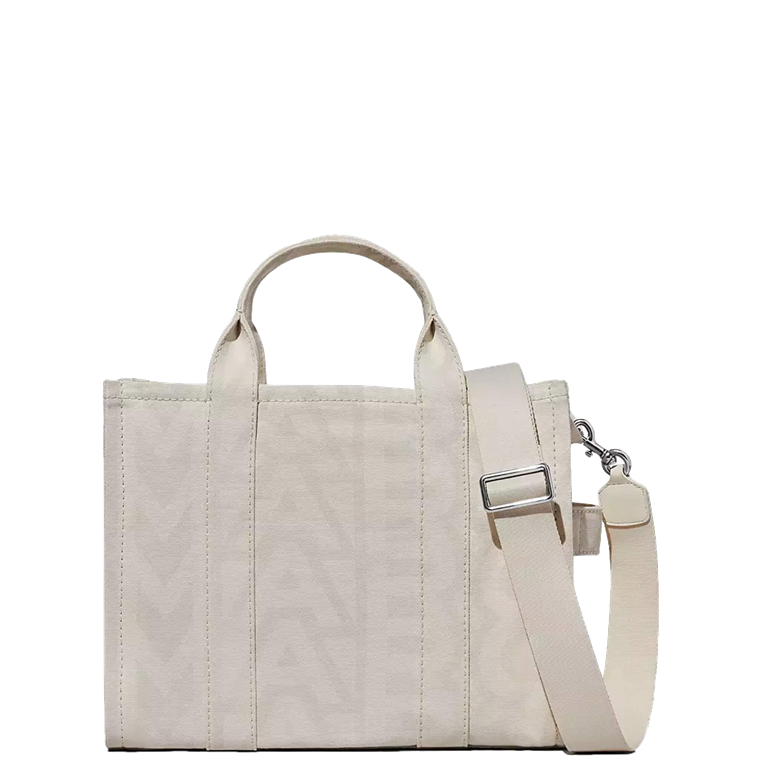 Marc Jacobs The Outline Monogram Medium Tote Bag, Eggshell/Optic White