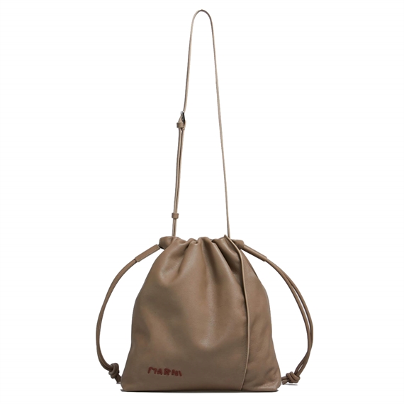 Marni Drawstring Medium Bag,  Antique Silver