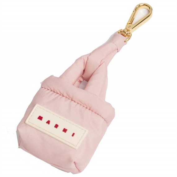 Marni Micro Puff Taskecharm, Cinder Rose