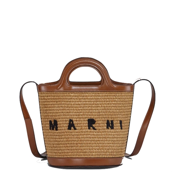 Marni Mini Bucket Bag, Raw Sienna 