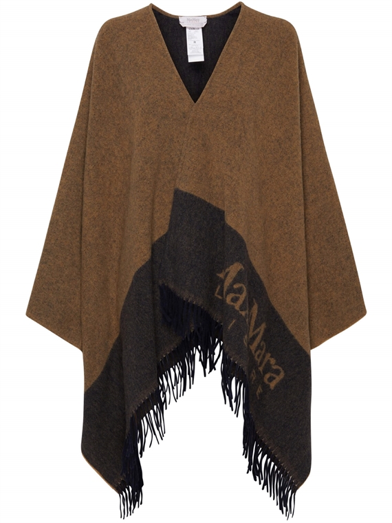 Max Mara Deodara Poncho, Camello 