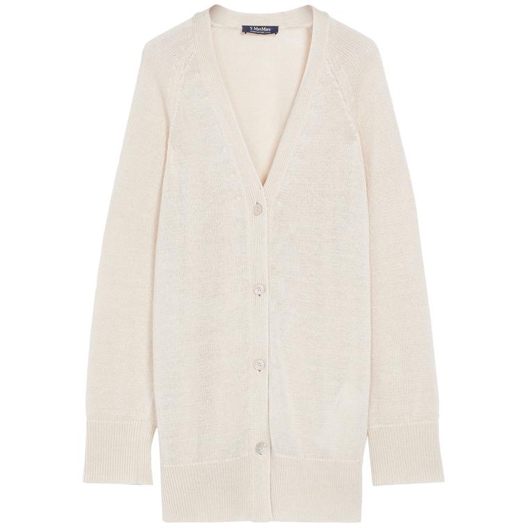 'S Max Mara LEMMA Hør Cardigan, Natural