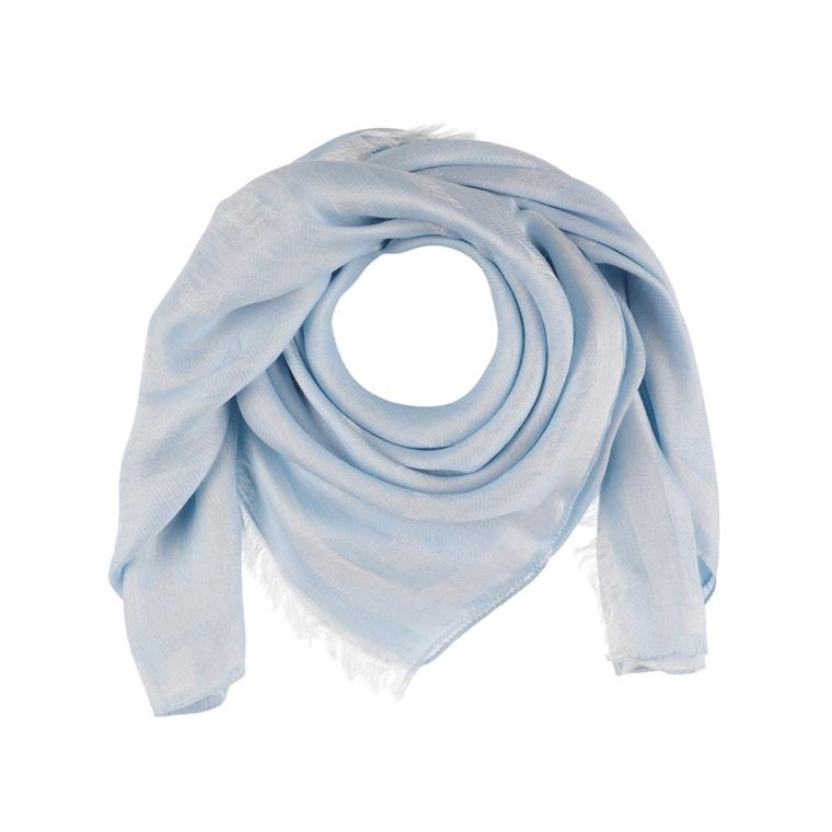 Max Mara PINCIO Monogram Tørklæde, Aqua