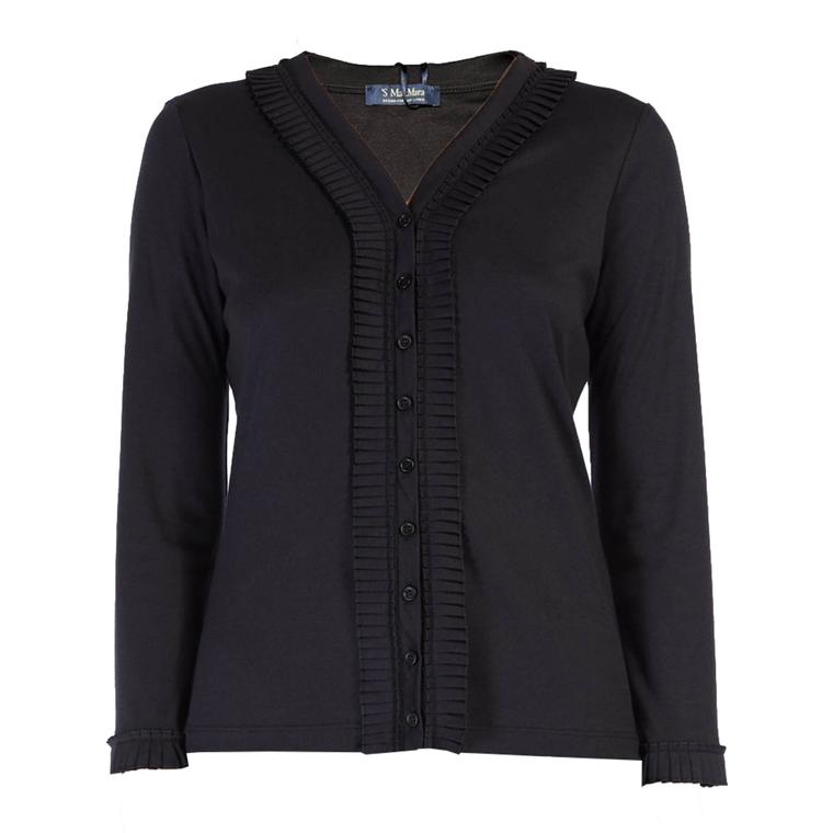 'S Max Mara RIDENTE Jersey Cardigan, Sort